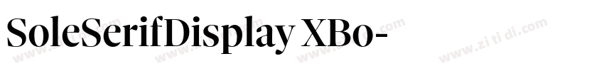 SoleSerifDisplay XBo字体转换 SoleSerifDisplay XBo字体转换